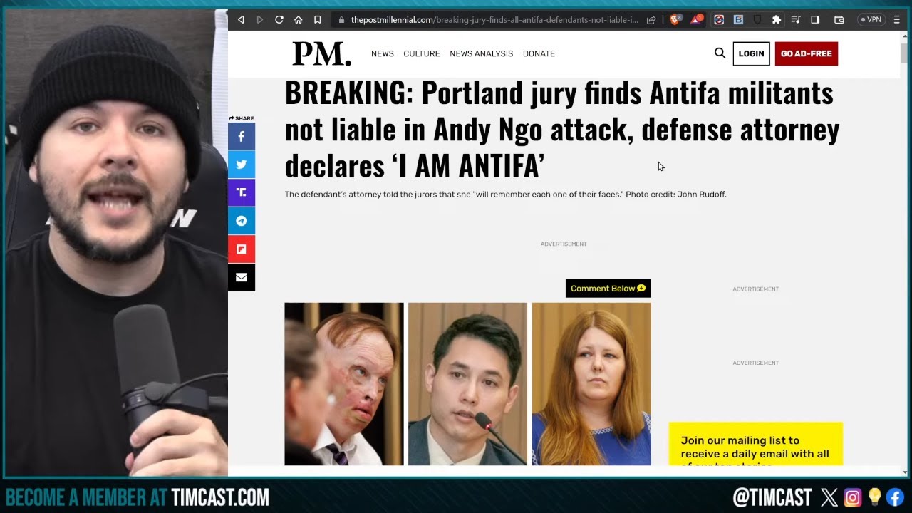 Andy Ngo LOST To Antifa After Their Lawyer THREATENS Jurors, Journalist ROBBED, Threatened By Antifa