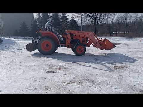 Tractor Snow Sledding !