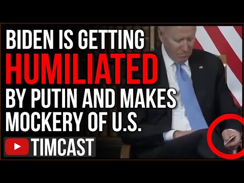 Biden Gets HUMILIATED By Putin, Video Catches Biden With Flash Cards As He Struggles In Meeting