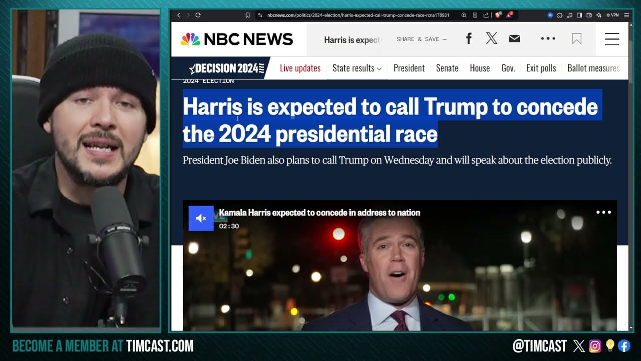 Kamala WILL CONCEDE TO TRUMP, NBC Reports Kamala Says ITS OVER, Democrat Brains MELT Over Results