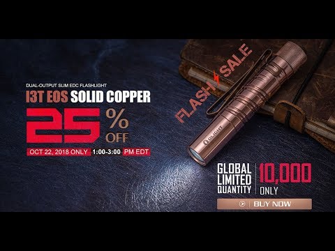 Limited Edition Olight COPPER i3T EOS Flashlight