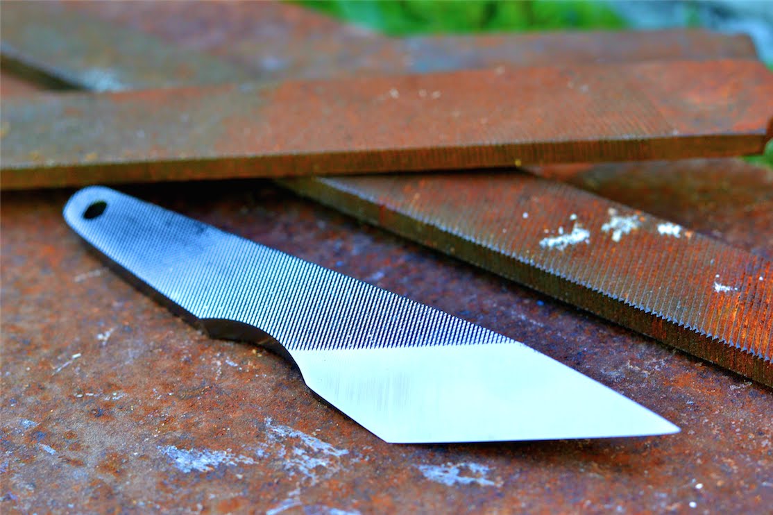 Knife making - making a simple Japanese Kiridashi from an old file