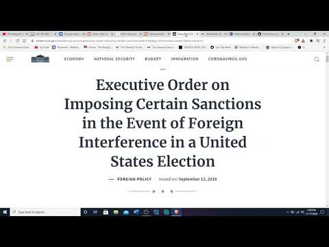 Trump 2018 Executive order instructs DNI to file election meddling report within 45 days of election