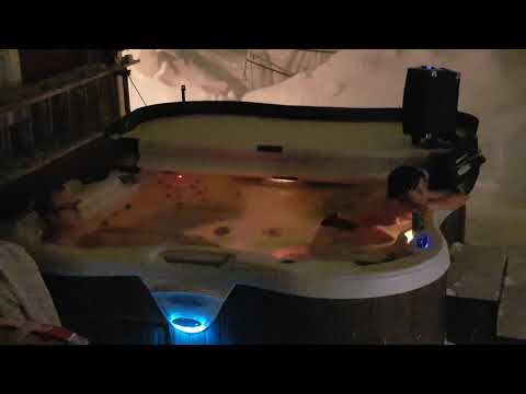 Winter Hot Tub Movie Theater