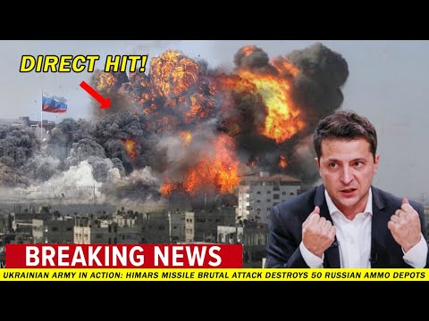 Ukrainian Army in Action: HIMARS Missile Brutal Attack Destroys 50 Russian Ammo Depots
