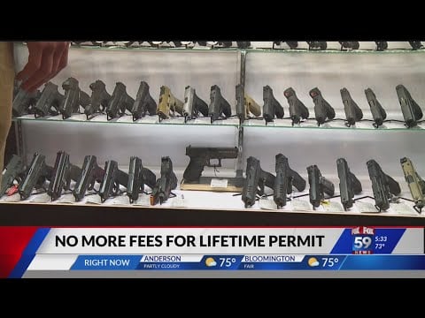 No more fees for lifetime permit to carry a gun in Indiana, state's website overwhelmed by applicati