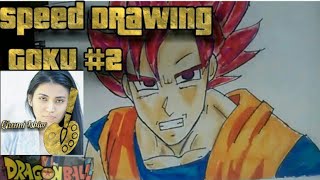 how to Draw Goku Super Saiyan God