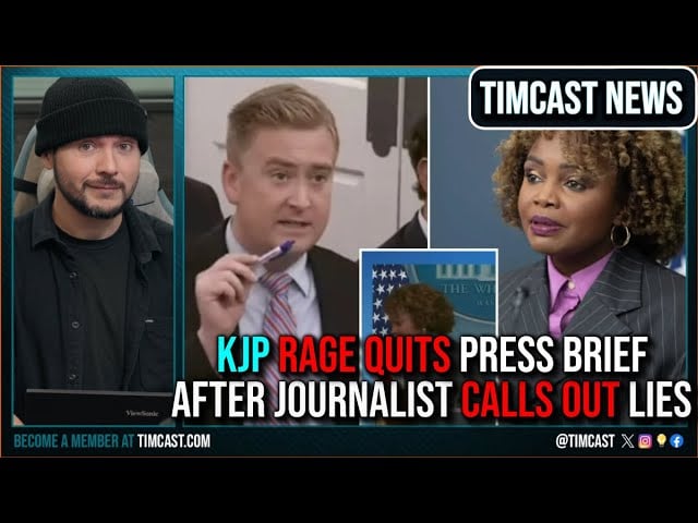 KJP RAGE QUITS Press Brief After Journalist Calls Out LIES, Democrat FAILURE On Helene Response