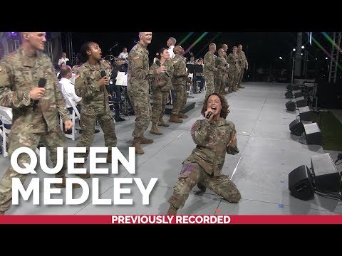 The U.S. Army Band Downrange performs a medley of hits by @Queen Official