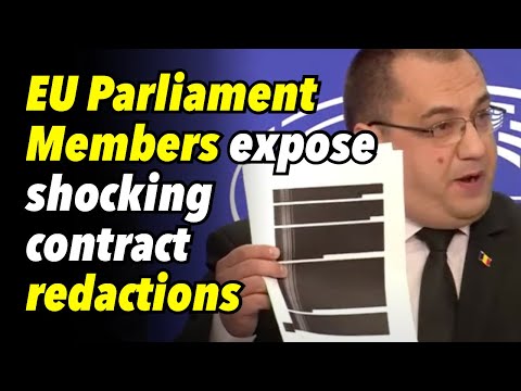 MUST SEE press conference. EU Parliament Members expose shocking contract redactions