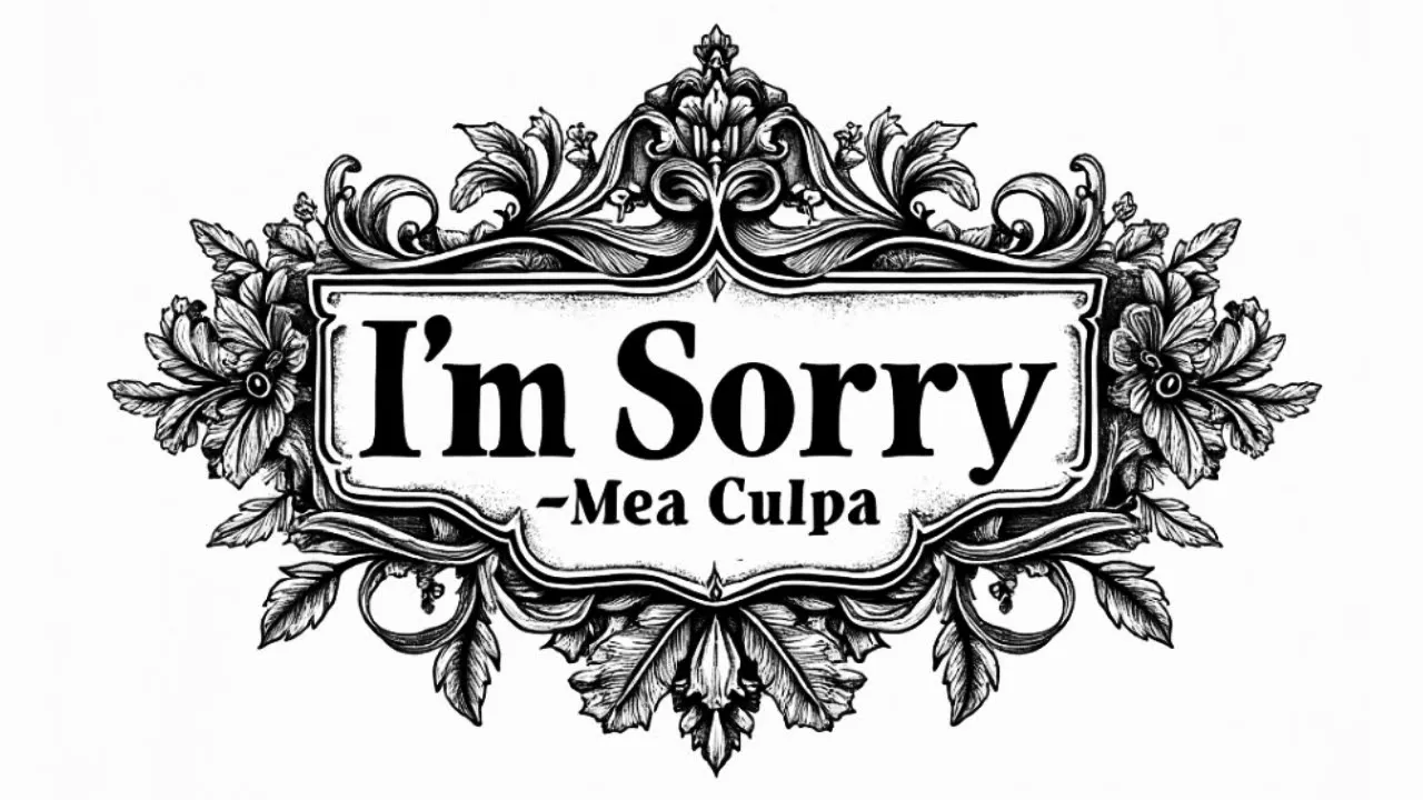 Mea Culpa - I'm Sorry - Apology