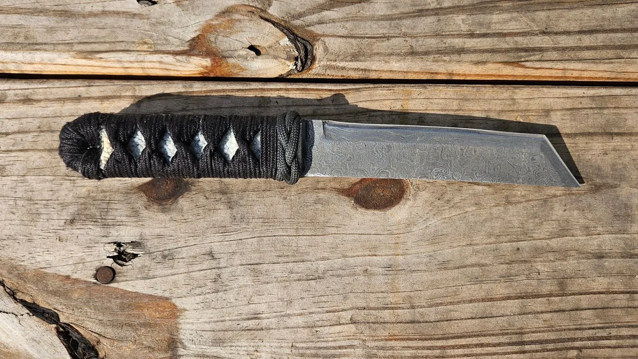 Sharpening Modern Damascus Tanto
