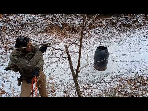 One-Hand Shooting Hanging from a Rope !