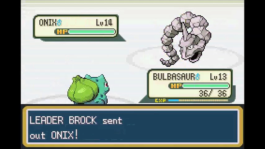 Pokemon LeafGreen - Gym Leader Brock Battle