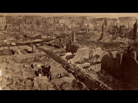 Old world Boston! Oldest Aerial Photograph of America (1860) + 1872 Great Fire. Compare / Contrast