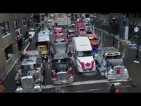 Drone Footage of Freedom Convoy at it's peak