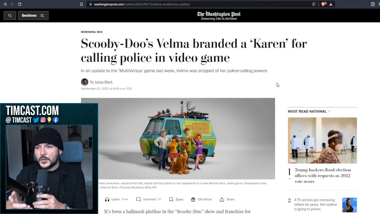 Scooby Doo GETS WOKE GOES BROKE, Woke Mob Gets Velma CANCELED For Calling Police In Video Game