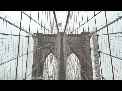 Brooklyn Bridge In A Winter Storm, New York City, NY - 2/7/2021