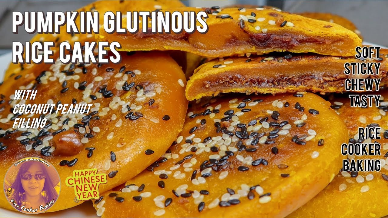 Pumpkin Glutinous Rice Cake | Chinese New Year Dessert Ideas | EASY RICE COOKER CAKE RECIPES