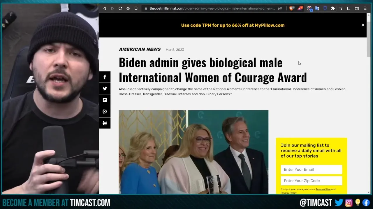 Biden Admin Gives MALE The International WOMEN's Award Sparking HILARIOUS Backlash Online