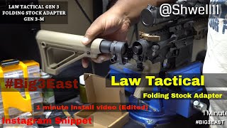 Law Tactical Folding Stock Adapter Install IG edit (#lifeisshwell)