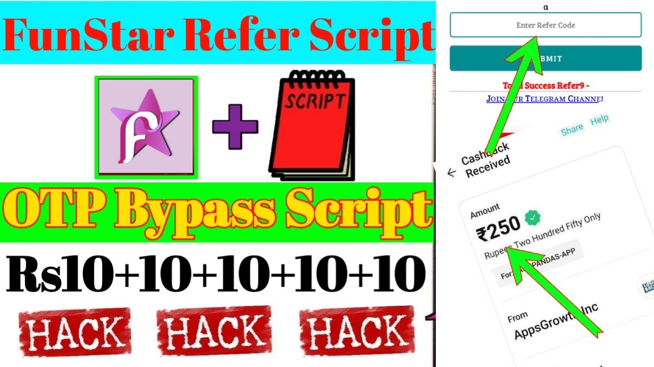 FunStar App USA Refer Script | FunStar App Payment Proof | Sunton Unlimited Refer OTP Bypass Script