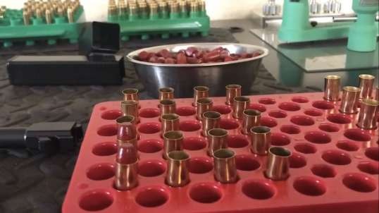 Reloading 10mm and 40s&w with 180gr ACME bullets and HP-38 powder.