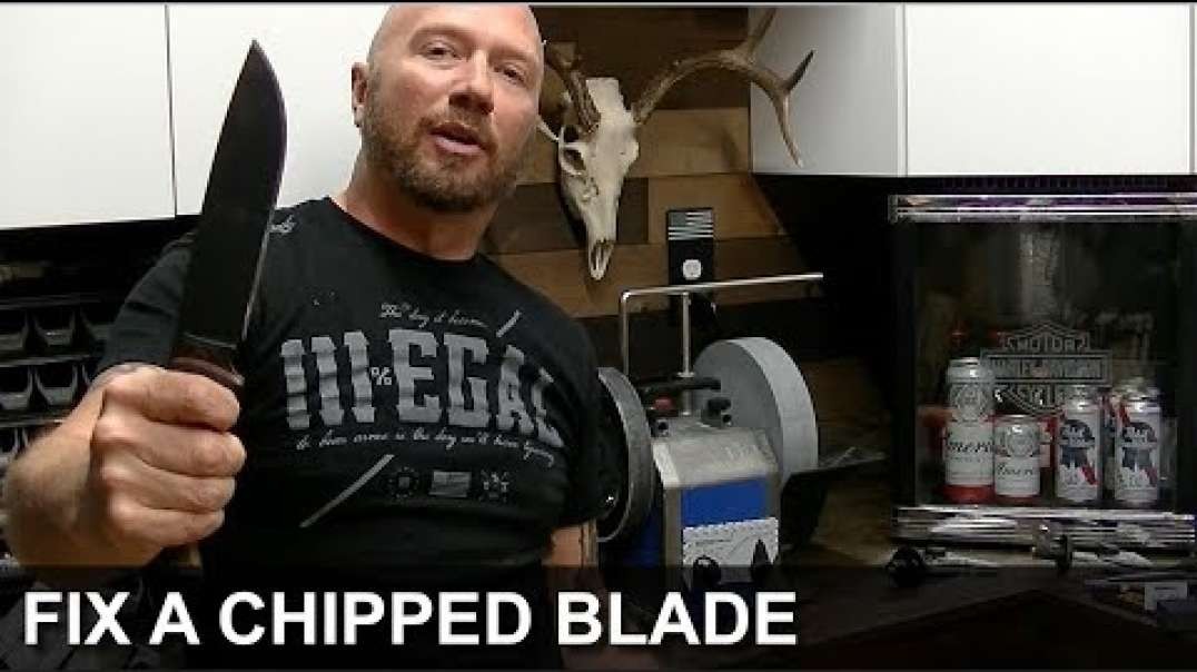 Tormek sharpener...fix a chipped blade