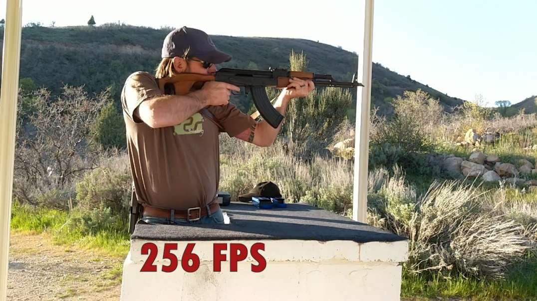 AK 47 filmed at 256 FPS