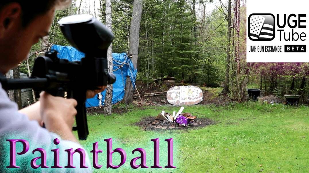 Firing a Fully Automatic Paintball Gun! +2 More