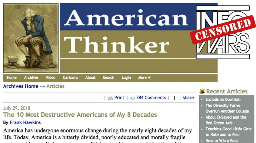 Top Ten Most Destructive Americans of My 8 Decades
