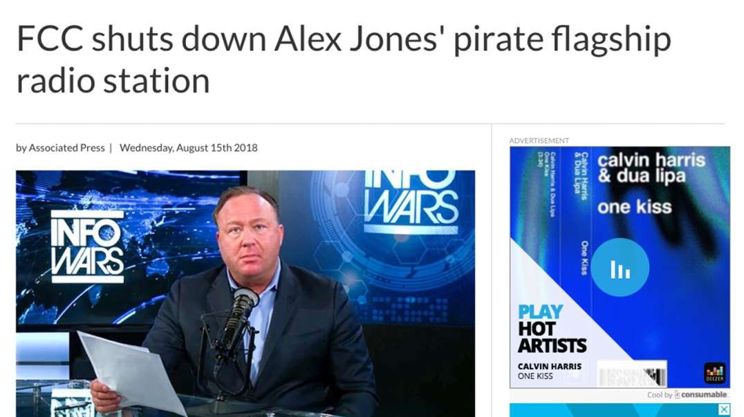 Fake News: “Alex Jones’ Flagship Pirate Radio Station Shut Down”