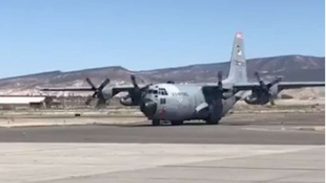 The C-130 arrives.  A bit early, but thats cool.
