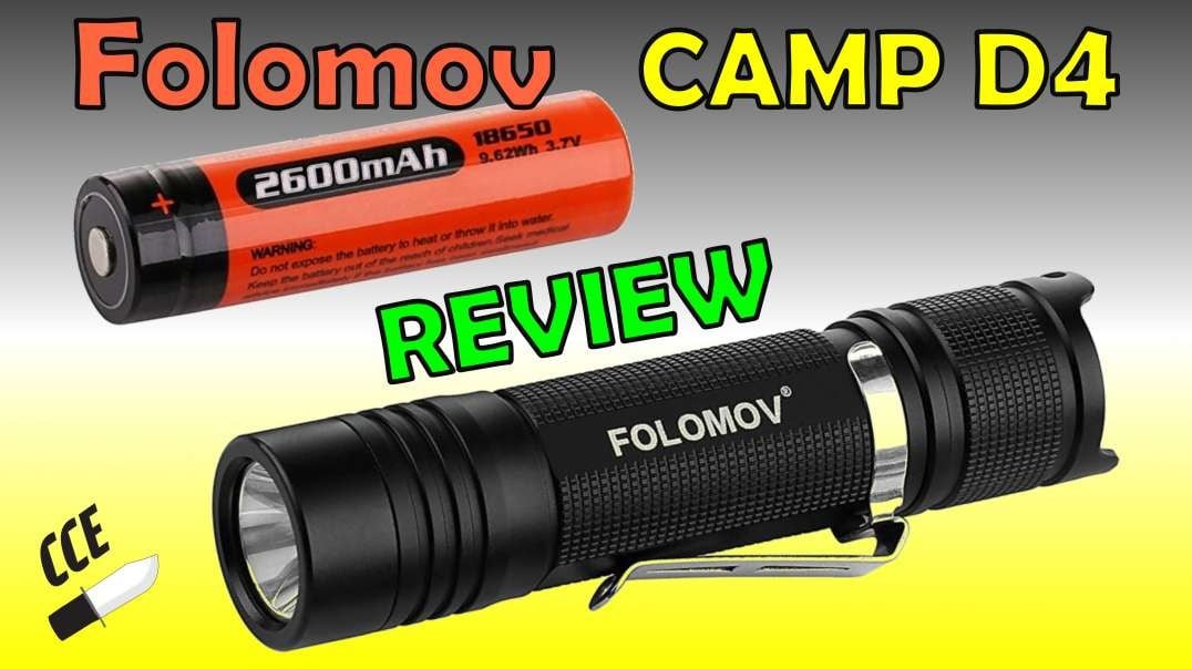 Review of the 1080 lumen FOLOMOV Camp D4 A Personal size Flashlight