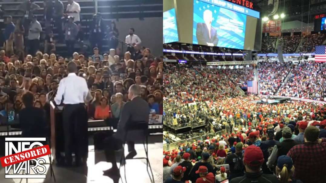 Photos and Video: Numbers At Trump Rally Dwarf That Of Obama Event 50-1