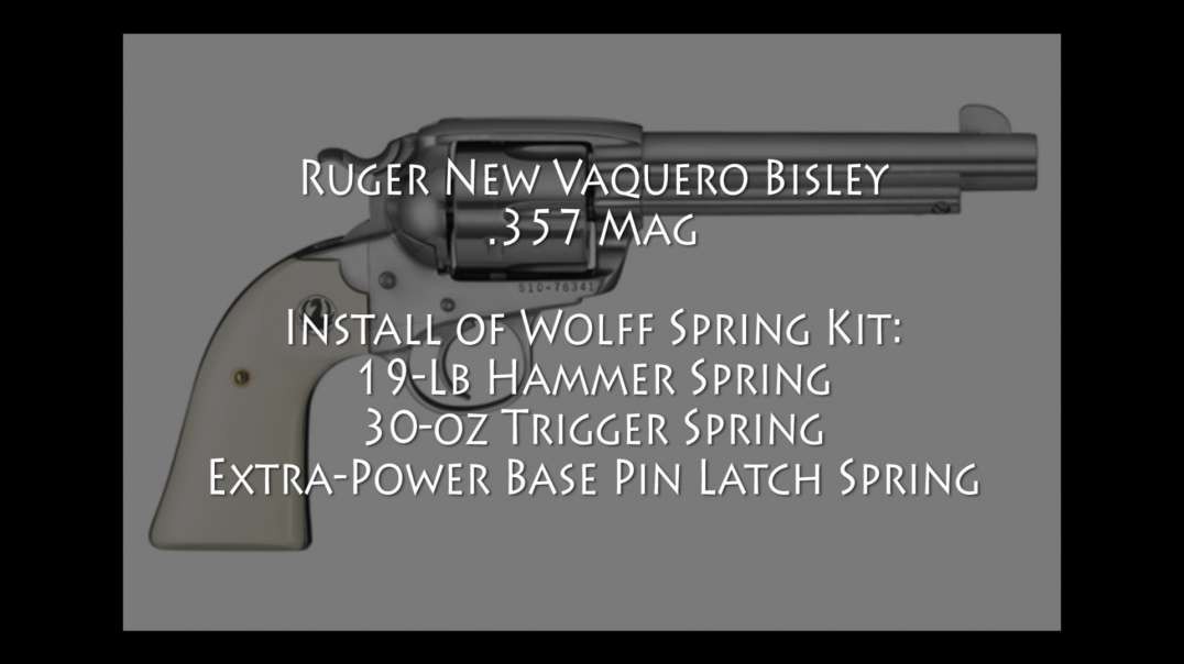 Ruger .357 New Vaquero Bisley Wolff Spring Install