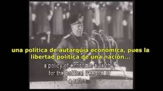 Benito Mussolini habla en el Estadio Olímpico de Berlín 1937 (Autarquía)