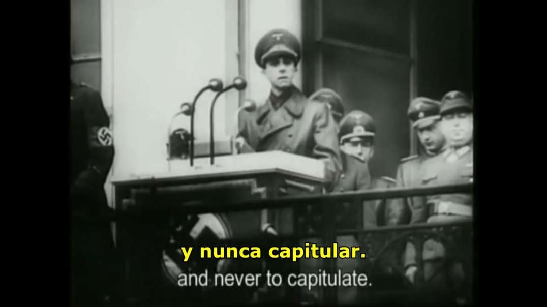Joseph Goebbels habla a la Volkssturm