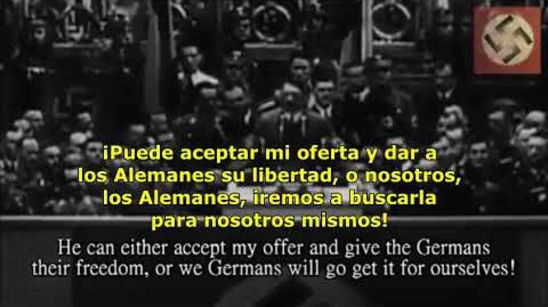 Advertencia de Adolf Hitler a la tiranía de Checoslovaquia 1938