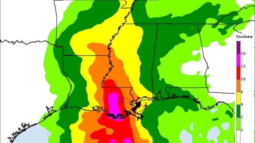 UPDATE on Barry 25 inches of rain in some places