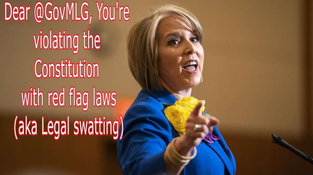 Dear @GovMLG, You're violating the Constitution with red flag laws (aka Legal swatting).
