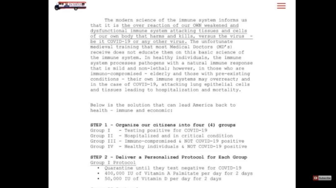 Dr.SHIVA Delivers Solution for CORONAVIRUS to the President of the United States