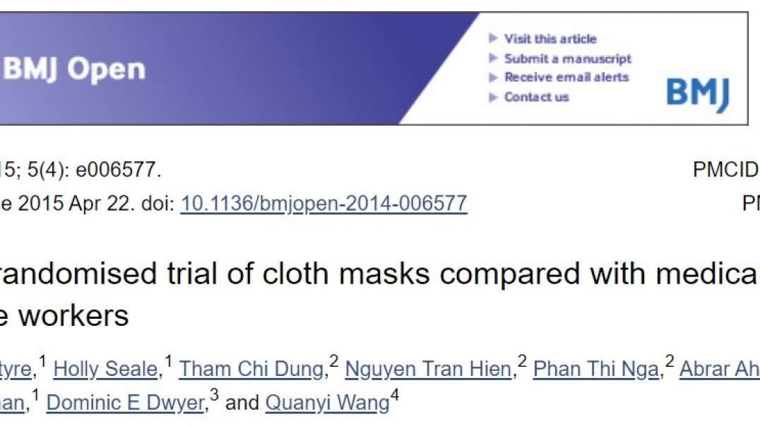 A cluster randomized trial of cloth masks compared with medical masks in healthcare workers 10.1136-bmjopen-2014-006577  2020-07-23