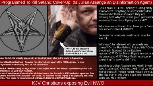 Programmed To Kill Satanic Cover-Up (Is Julian Assange an Disinformation Agent)