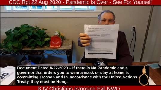 CDC Rpt 22 Aug 2020 - Pandemic Is Over - See For Yourself
