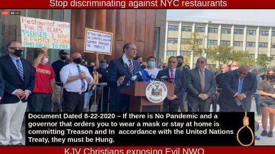 Stop discriminating against NYC restaurants - September 8, 2020