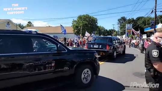 Biden Motorcade Vs Trump Motorcade