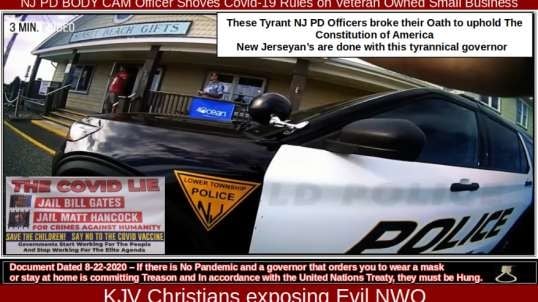 PD BODY CAM  Officer Shoves Covid-19 Rules On Small Business.