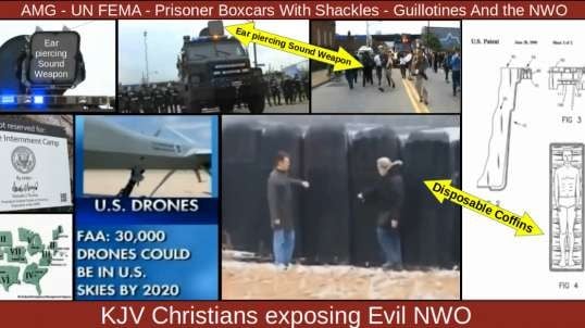 AMG - UN FEMA - Prisoner Boxcars With Shackles - Guillotines And the NWO