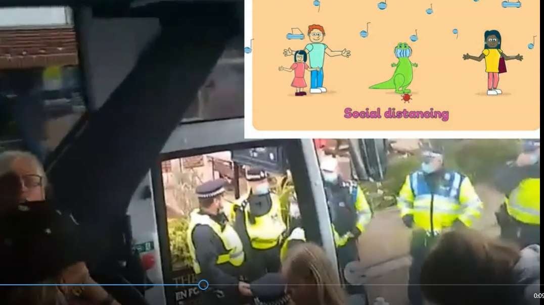 Part2 11-28 UK Tyrannical Stasi Police State Pull Over Bus London Covid-19 Coronavirus Lockdowns